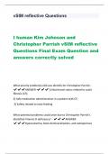 vSIM reflective Questions I human Kim Johnson and  Christopher Parrish vSIM reflective  Questions Final Exam Question and  answers correctly solved