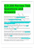 ICS 200 Review Test Questions and Answers