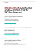 NRFSP EXAM VERSION (I) 2024 ACCURATE  REAL EXAM QUESTIONS CURRENTLY  TESTING (verified answers) 