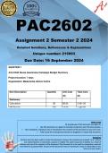 PAC2602 Assignment 2 (COMPLETE ANSWERS) Semester 2 2024 (215093)- DUE 16 September 2024