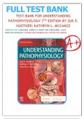 Test Bank for Understanding Pathophysiology, 7th Edition by Sue Huether, Kathryn McCance| 9780323639088| All Chapters 1-44| LATEST 