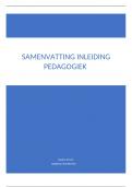 Samenvatting Inleiding Pedagogiek - College, literatuur, aantekeningen