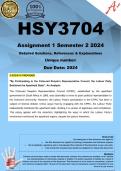 HSY3704 Assignment 1 (COMPLETE ANSWERS) Semester 2 2024  -