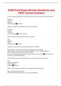 N100 Final Exam Review Questions and 100% Correct Answers