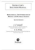 TestBank Biomaterials: The Intersection of Biology and Materials Science, 2nd ed. Temenoff and Mikos End of Chapter Problems Solutions Manual