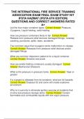 THE INTERNATIONAL FIRE SERVICE TRAINING ASSOCIATION EXAM FINAL EXAM STUDY KIT IFSTA HAZMAT (IFSTA 6TH EDITION) QUESTIONS AND CORRECT ANSWERS RATED A+