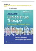 Test Bank For Abrams’ Clinical Drug Therapy Rationales for NURSING Practice 13th Edition  By: Geralyn Frandsen