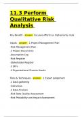 11.3 Perform Qualitative Risk Analysis