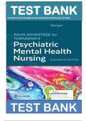 Test Bank for Davis Advantage for Townsend's Psychiatric Mental Health Nursing, 11th Edition by Karyn I. Morgan__Guide A+