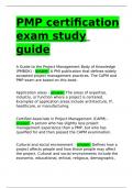 PMP certification exam study guide