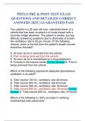 PHTLS PRE & POST TEST EXAM QUESTIONS AND DETAILED CORRECT ANSWERS 2025 | GUARANTEED PASS