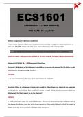 ECS1601 Assignment 2 (Detailed Answers) Year Module - Due 30 July 2024