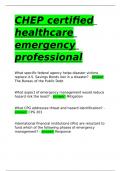 CHEP certified healthcare emergency professional