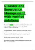 Disaster and Emergency Management