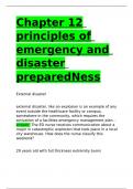 Chapter 12 principles of emergency and disaster preparedNess