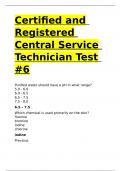 Certified and Registered Central Service Technician Test #6