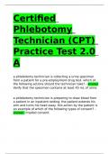 Certified Phlebotomy Technician (CPT) Practice Test 2.0 A