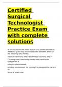 Certified Surgical Technologist Practice Exam with complete solutions