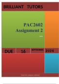 PAC2602 Assignment 2 (COMPLETE ANSWERS) Semester 2 2024 ()- DUE 16 September 2024 ; 100% TRUSTED Complete, trusted solutions and explanations