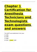 Chapter 1 Certification for Anesthesia Technicians and Technologists