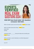 IICRC FSRT Exam Study Guide/ 120+ Questions & Answers/ 2024-2025.