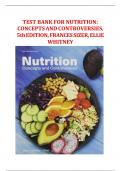 TEST BANK FOR NUTRITION: CONCEPTS AND CONTROVERSIES, 5th EDITION, FRANCES SIZER, ELLIE WHITNEY