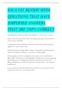 SOCA 101 REVIEW WITH QUESTIONS THAT HAVE SIMPLIFIED ANSWERS THAT ARE 100% CORRECT 