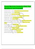 Facial Muscles Anatomy SUU Test Questions and Answers 