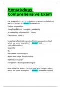 Hematology Comprehensive Exam