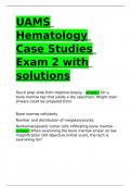 UAMS Hematology Case Studies Exam 2 with solutions.