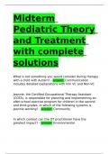 Midterm Pediatric Theory and Treatment