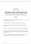 GROUND CLOUD EXAM QUESTIONS|VERIFIED|GUARANTEED ACCURATE ANSWERS