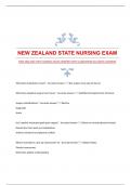 NEW ZEALAND STATE NURSING EXAM|VERIFIED WITH GUARANTEED ACCURATE ANSWERS