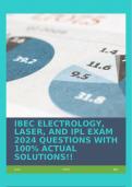 IBEC ELECTROLOGY, LASER, AND IPL EXAM 2024 QUESTIONS WITH 100% ACTUAL SOLUTIONS!!