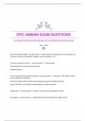 EPIC AMB400 EXAM QUESTIONS|VERIFIED| WITH GUARANTEED ACCURATE ANSWERS