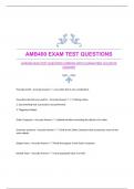 AMB400 EXAM TEST QUESTIONS|VERIFIED WITH GUARANTEED ACCURATE ANSWERS