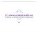 MTS NAVY BOARD EXAM QUESTIONS|VERIFIED|WITH GUARANTEED ACCURATE ANSWERS