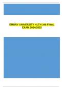 EMORY UNIVERSITY HLTH 340 FINAL EXAM 2024/2025