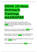 OSHA 10-Hour Outreach Training: HAZWOPER