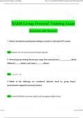 NASM Group Personal Training Exam Questions and Answers Updated (Verified Answers)