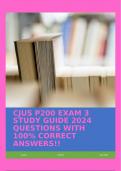 CJUS P200 EXAM 3 STUDY GUIDE 2024 QUESTIONS WITH 100% CORRECT ANSWERS!!