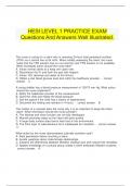  HESI LEVEL 1 PRACTICE EXAM Questions And Answers Well Illustrated.