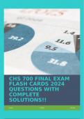 CHS 700 FINAL EXAM FLASH CARDS 2024 QUESTIONS WITH COMPLETE SOLUTIONS!!