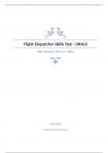 Flight Dispatcher Skills Test Question and answers already passed