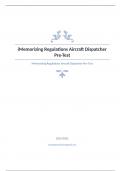 iMemorizing Regulations Aircraft Dispatcher Pre Question and answers 100% correct 