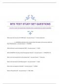 MTS TEST STUDY SET QUESTIONS|VERIFIED|WITH GUARANTEED ACCURATE ANSWERS