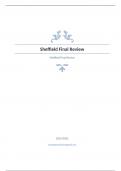 Sheffield Final Review Question and answers  verified to pass