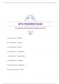 MTS PADDIEM EXAM|VERIFIED|COMPLETE SOLUTION