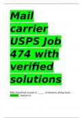 Mail carrier USPS Job 474 with verified solutions