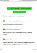 NASM Nutrition Coaching Exam Questions and Answers Updated (Verified Answers)